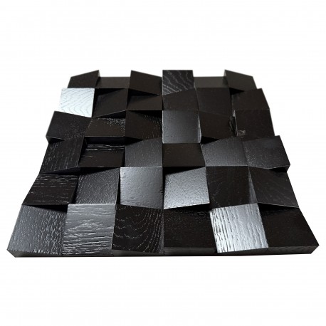 Panel Akustyczny Dyfuzor DĄB BLACK 30x30x2,2cm