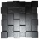 Akustikplatte 30x30cm Eiche *507 SCHWARZ Diffusor - Wandplatte Holzmosaik Naturholzplatten