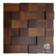 WENGE – kostka 3D *088 - panel ścienny drewniany mozaika Natural Wood Panels